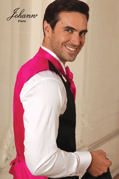 Gilet sur mesure Dos rose Hot Pink