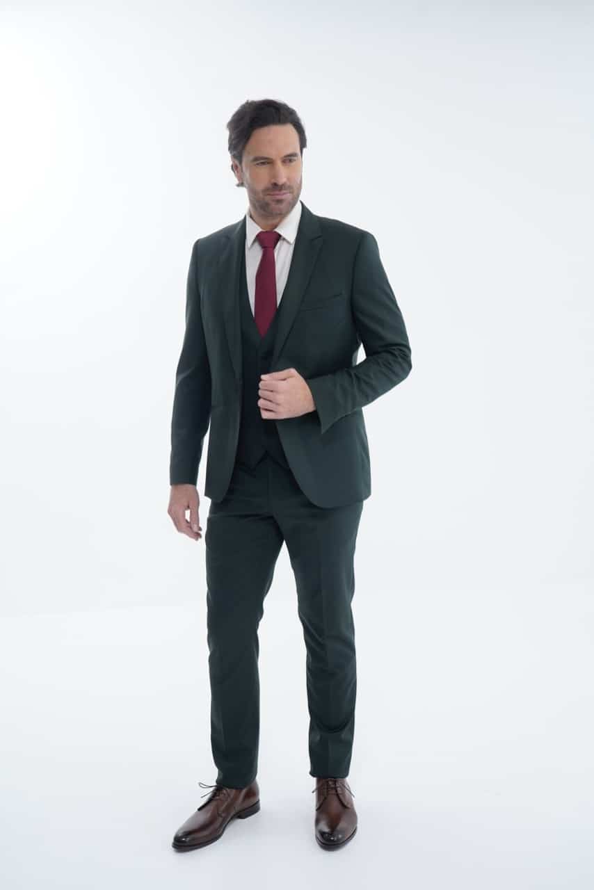 Costume 3 pièces - Vert bouteille