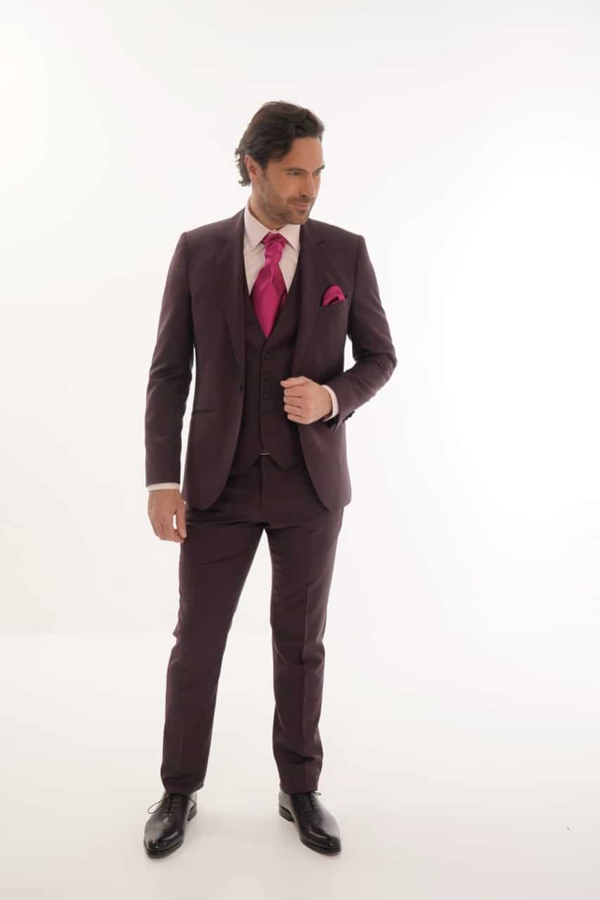 Costume 3 pièces - Prune