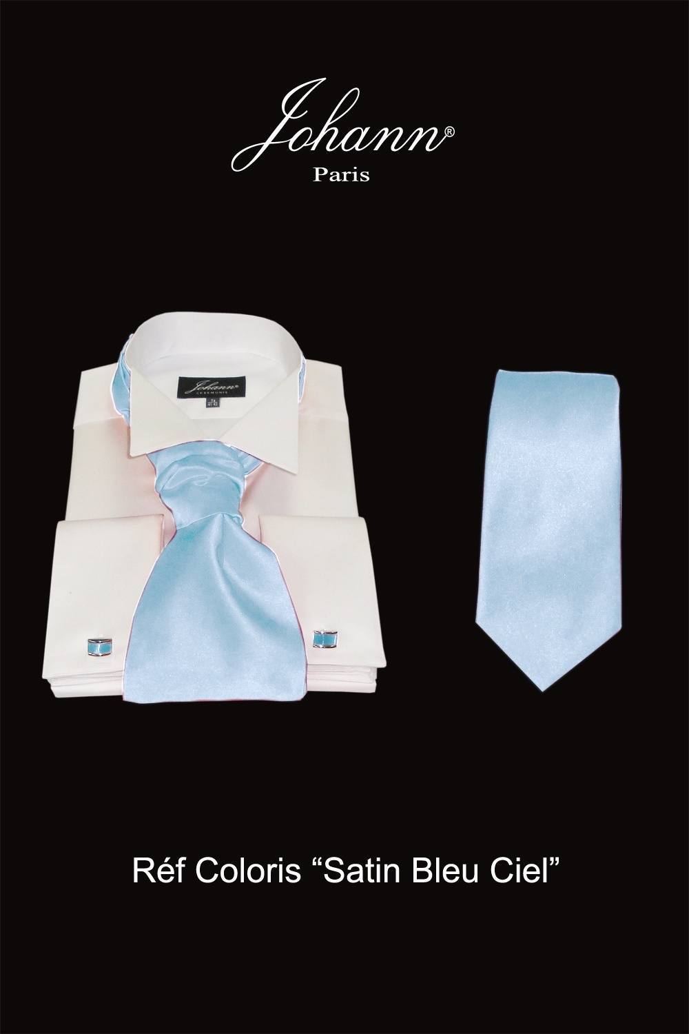 Ascot / Lavallière – Cravate – Nœud Papillon Bleu ciel