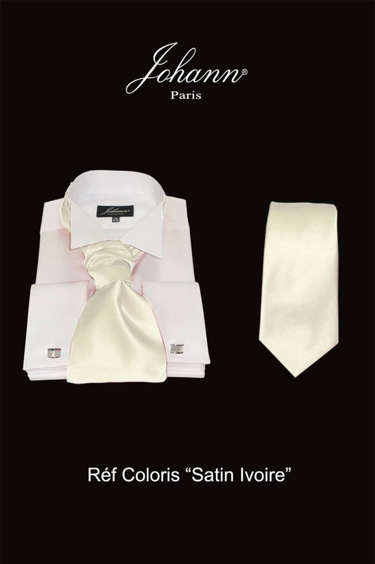 Ascot / Lavallière – Cravate – Nœud Papillon Ivoire