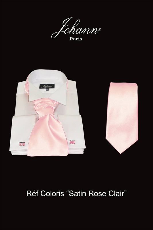 Ascot / Lavallière – Cravate – Nœud Papillon Rose clair