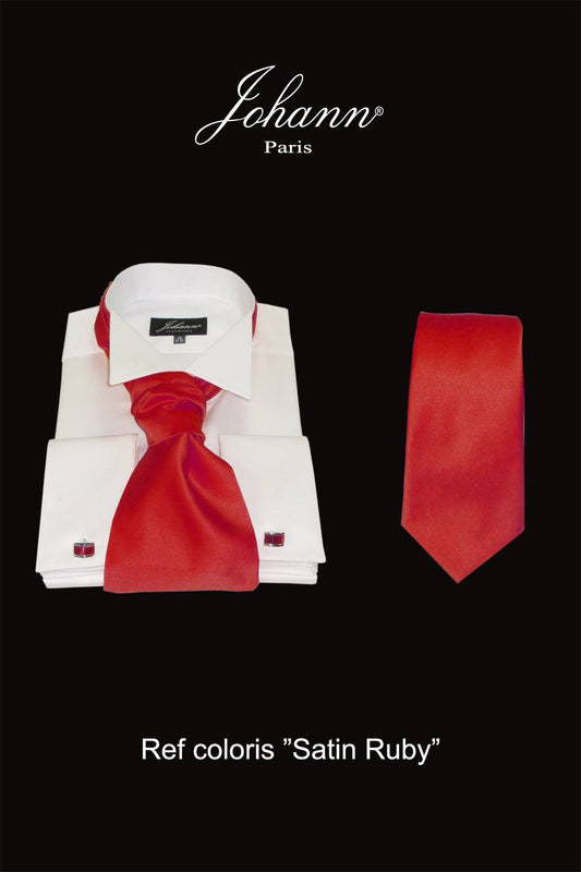 Ascot / Lavallière – Cravate – Nœud Papillon Rouge Rubis