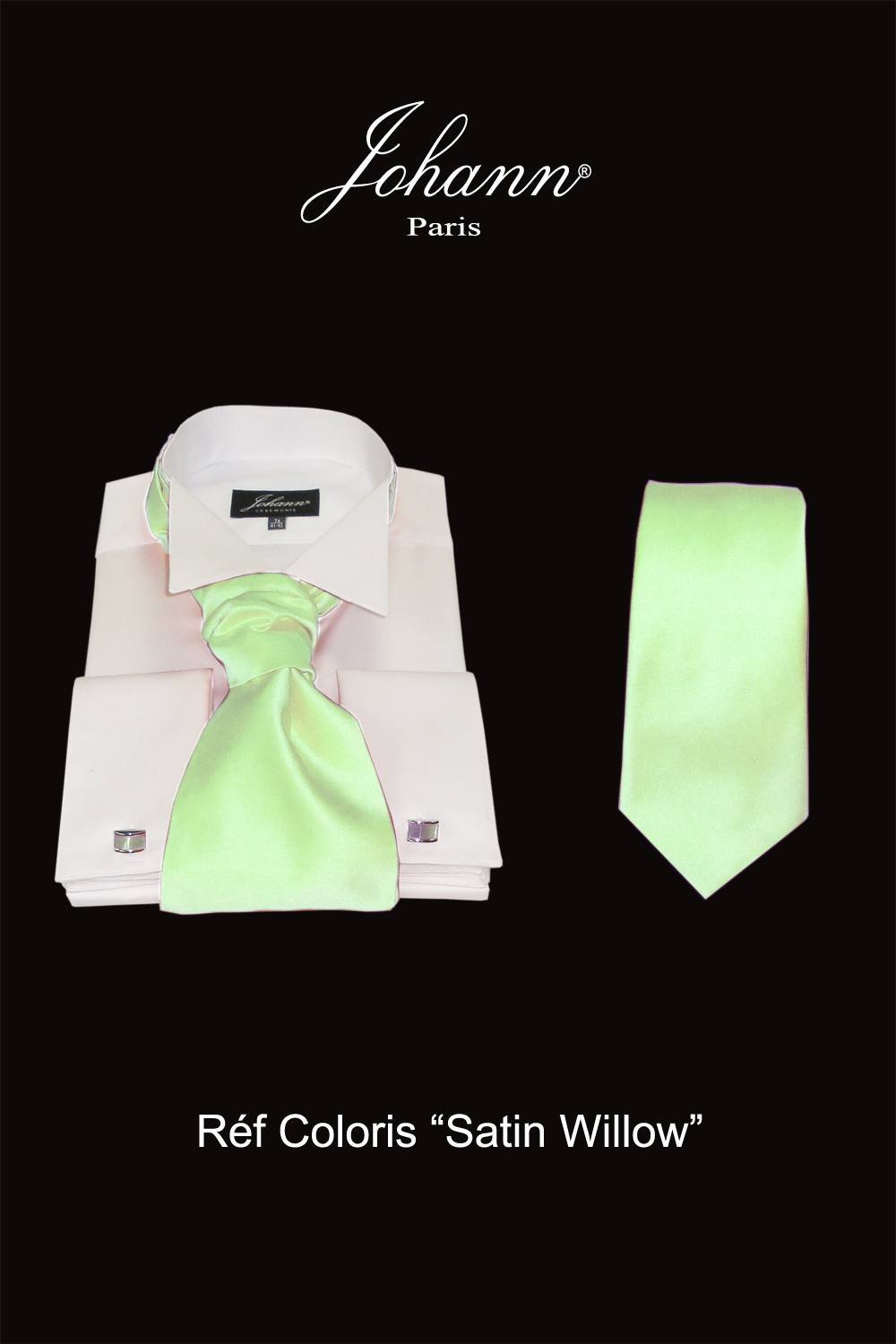 Ascot / Lavallière – Cravate – Nœud Papillon Anis clair