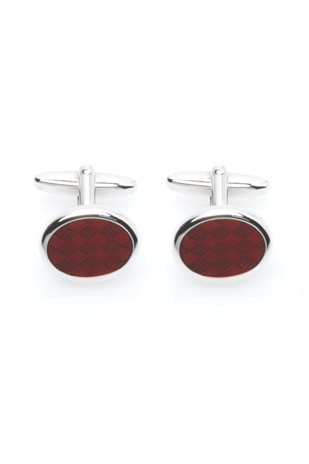 Boutons de manchette Ovale Rubis