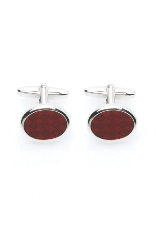 Boutons de manchette Ovale Rubis
