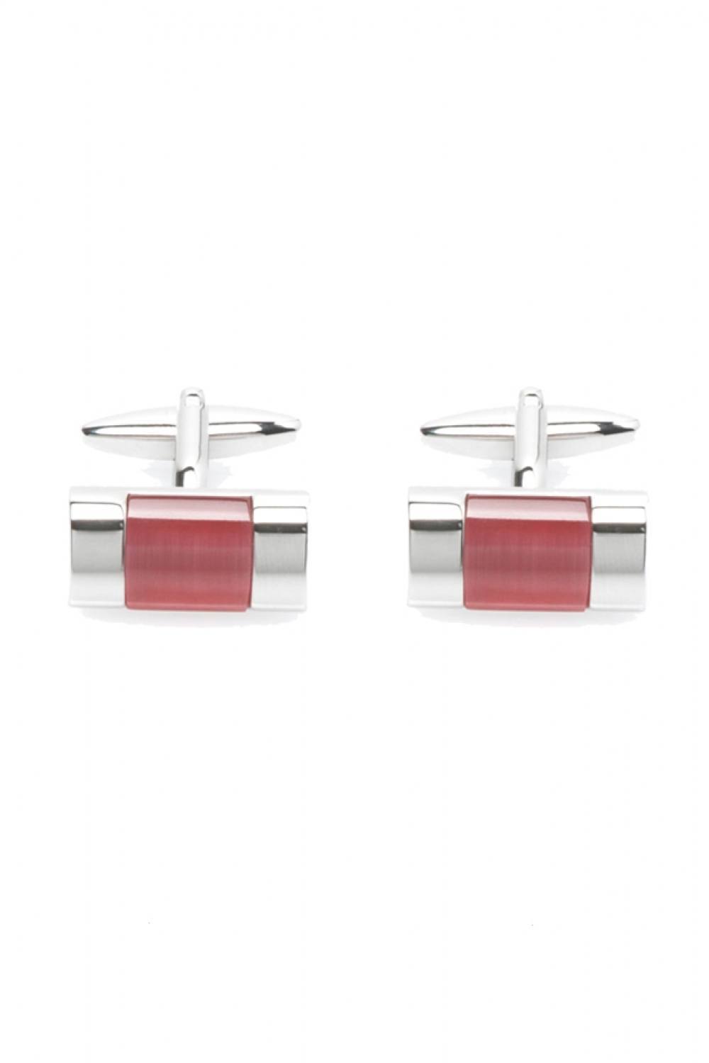 Bouton de manchette Rectangle Framboise