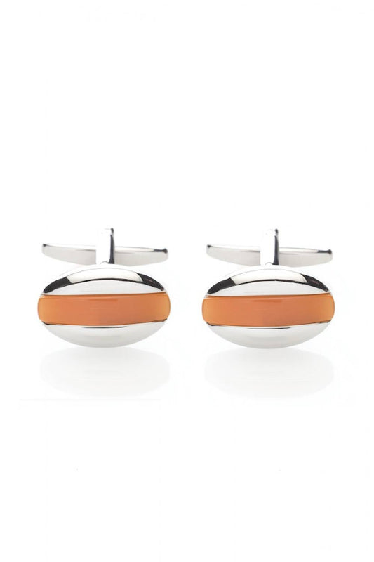 Boutons de manchette Rugby Orange