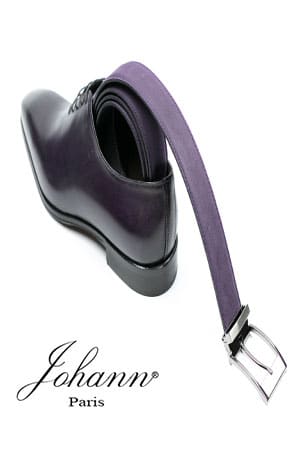 Ceinture cuir de vachette Violette