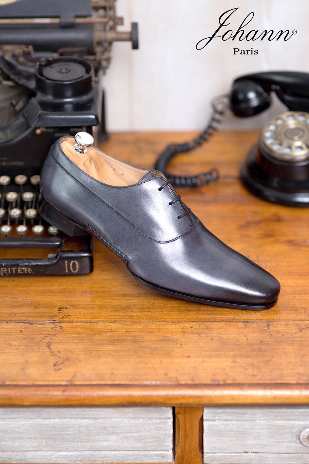 Chaussures Richelieu De Gier patine grise – johann-paris