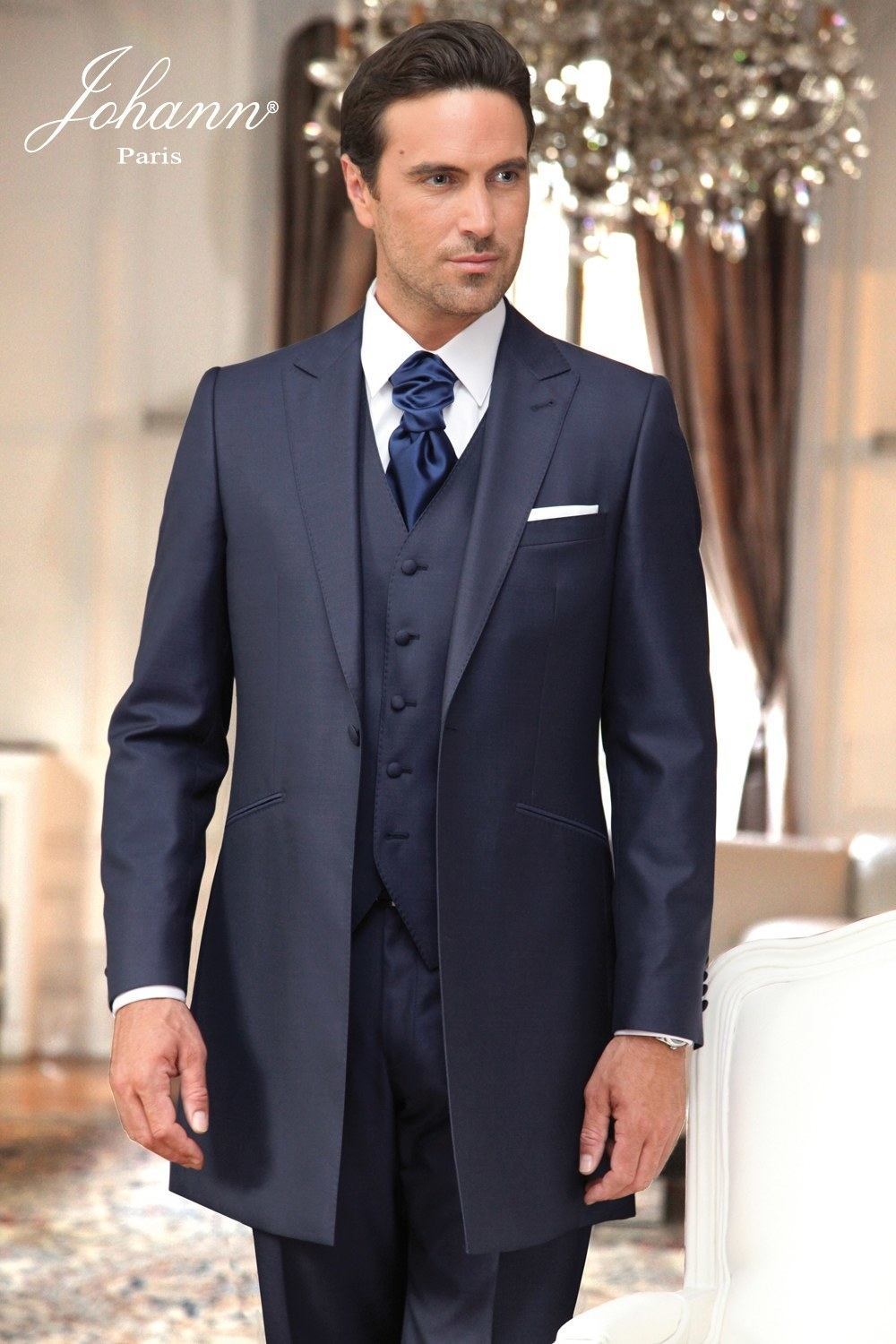 Redingote 3 pièces Bleu satiné