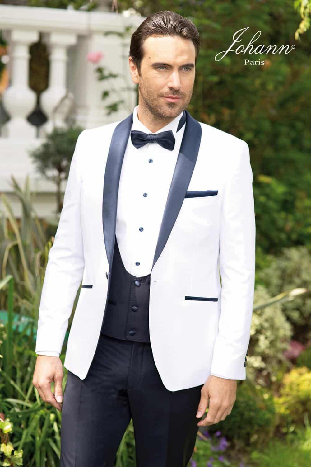 Smoking Firenze Blanc Pantalon Marine