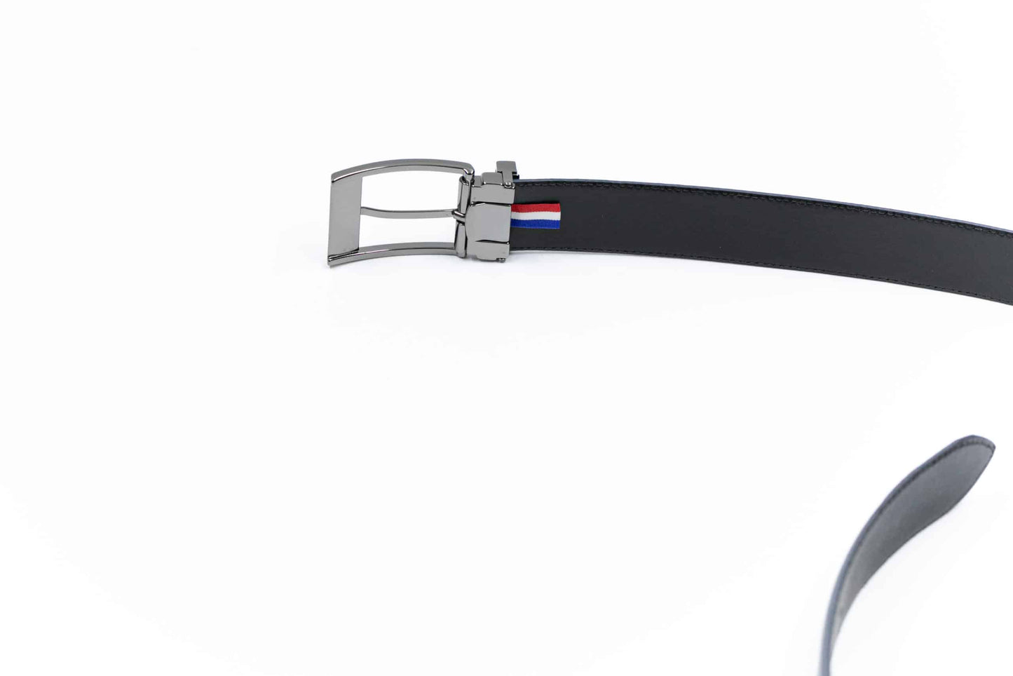 Ceinture cuir de vachette grise