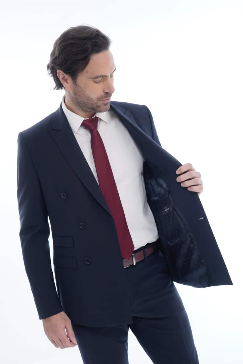 Costume croisé - Bleu marine