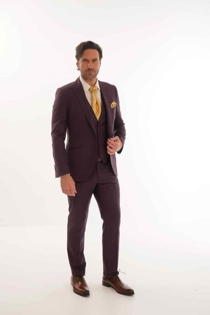 Costume 3 pièces - Prune