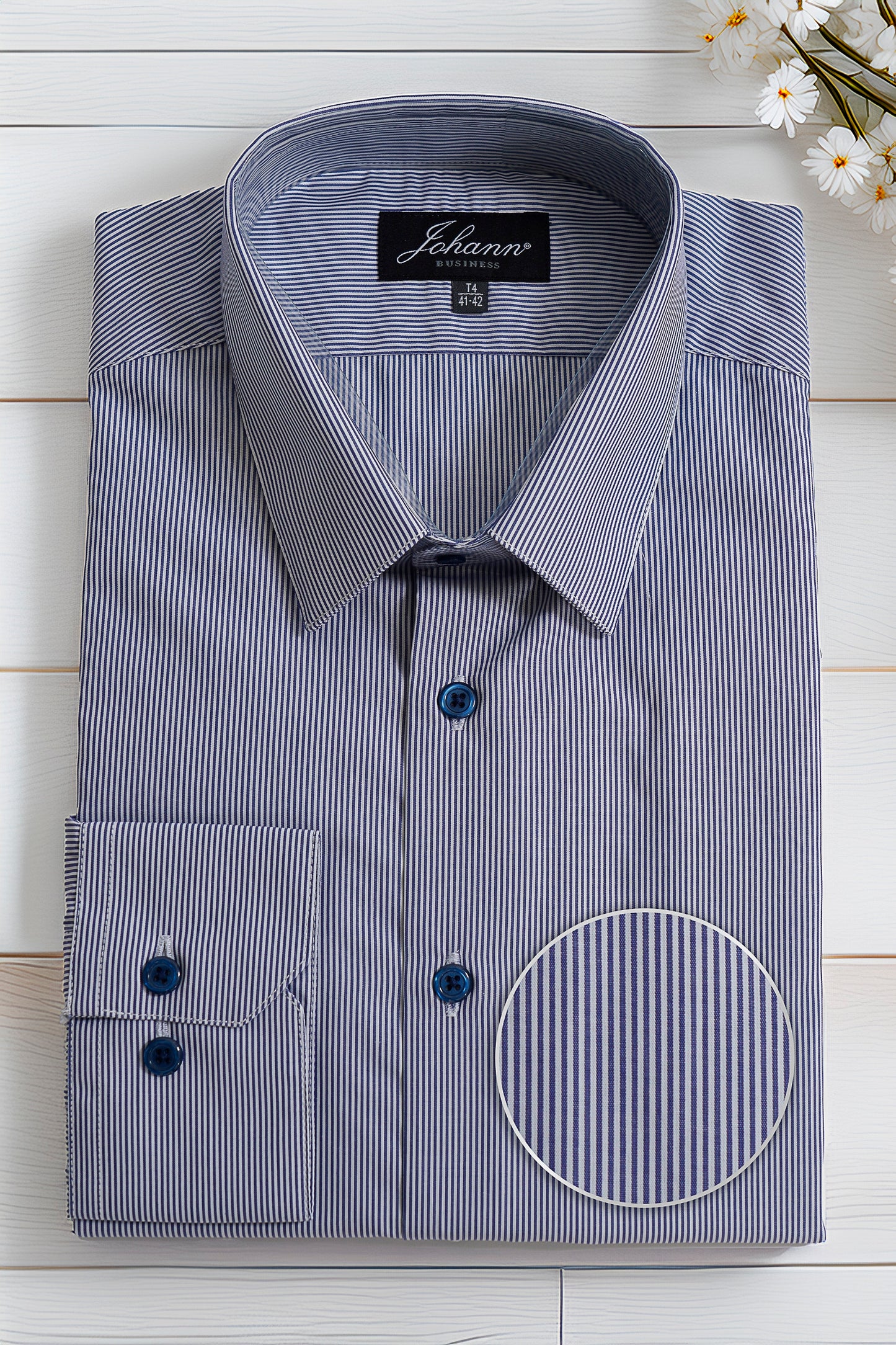 Chemise rayée bleue