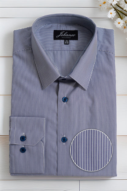 Chemise rayée bleue