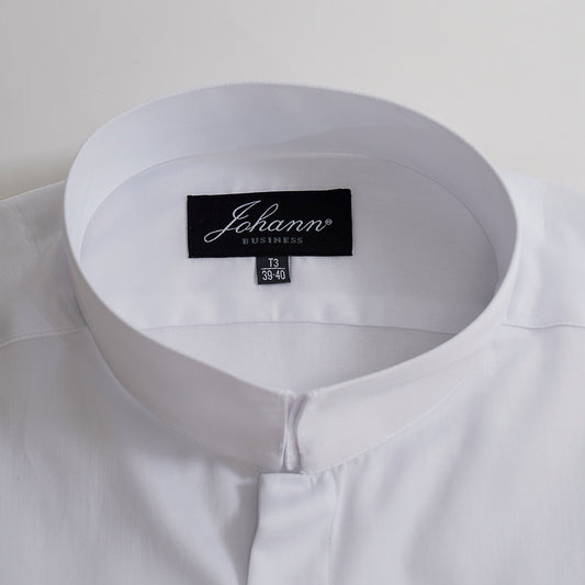 Chemise col inversé blanche