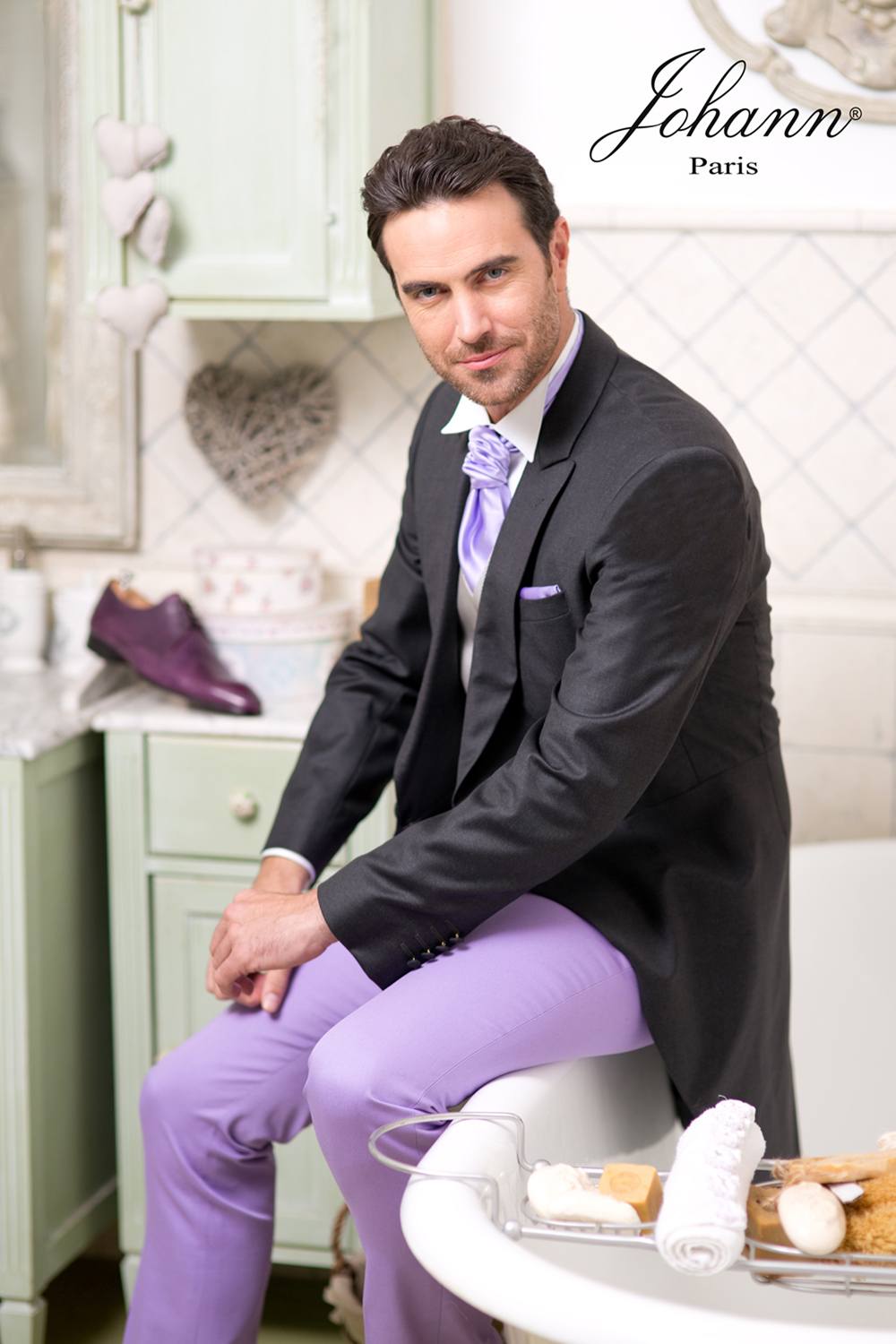 Jaquette (Vente ou Location) et Pantalon Lilas