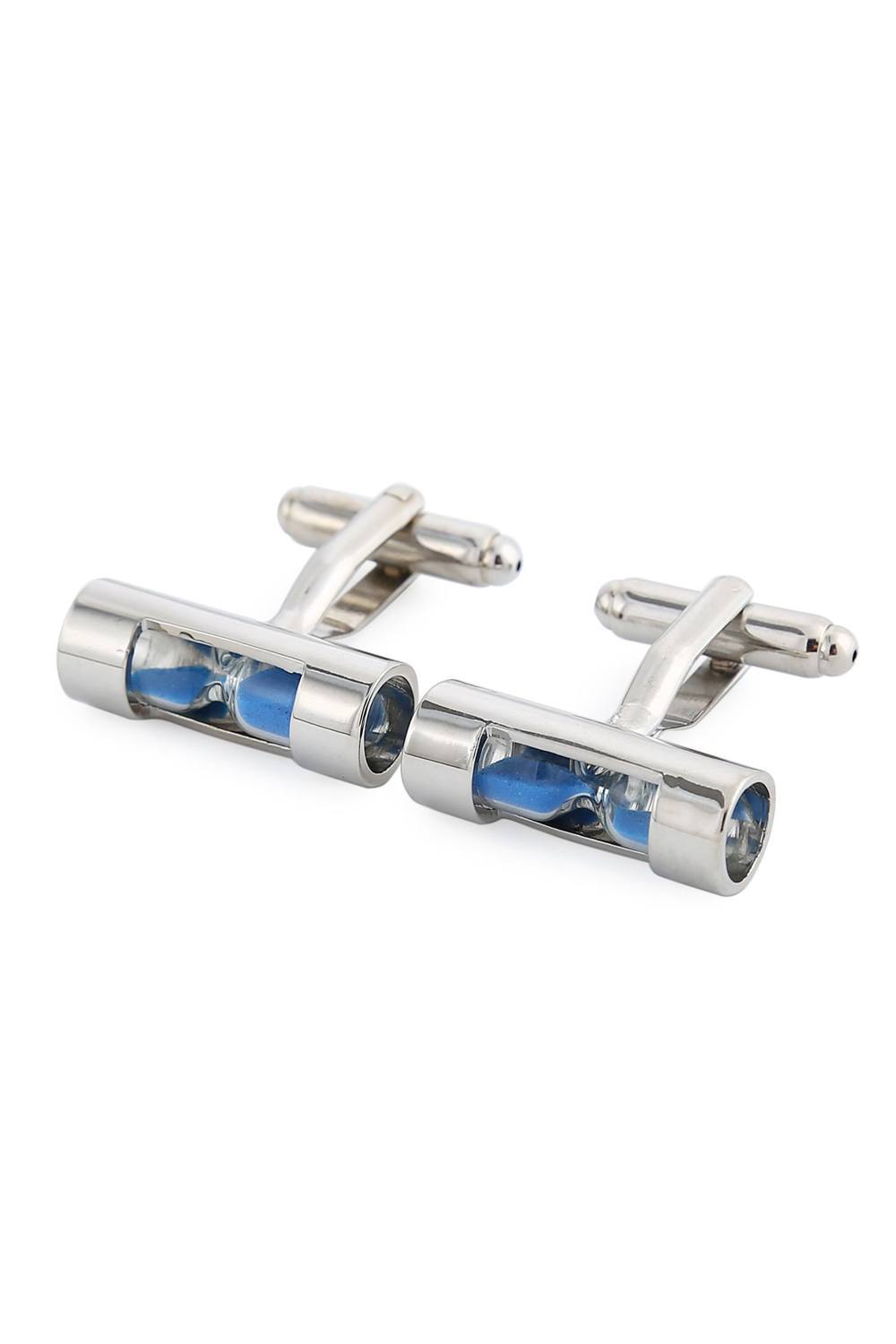Bouton de manchette Sablier Bleu