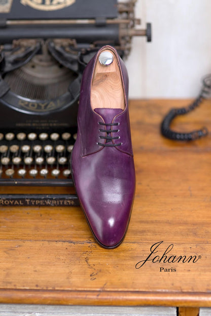 Costume droit 2 boutons prune